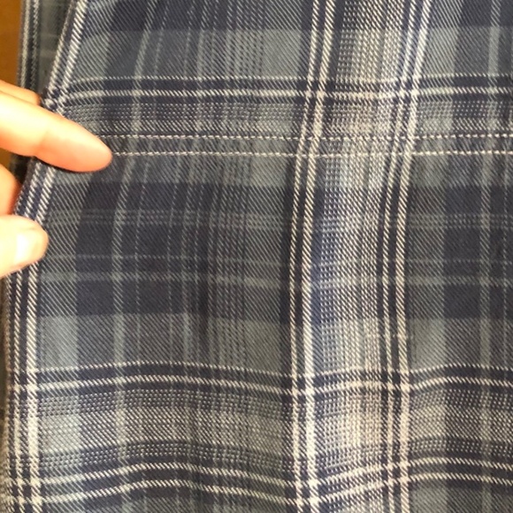 Free People Stevie's Embellished Plaid Shirt Tunic in blue size M - Picture 10 of 11